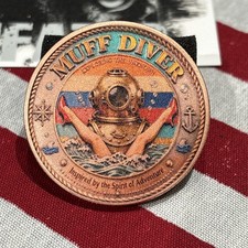 Muff Diver Challenge Coin 1.5 in High Quality Graphic Appliqué OnAntique Copper picture