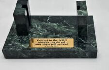 Vintage Marble Business Card Holder Office accessories NEW With scripture  picture