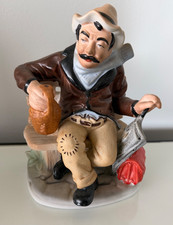 Vintage Rare 1970s Romania Hand Painted Fine Porcelain Hobo Figurine Figure L@@K picture