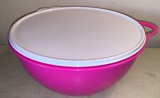 Large Tupperware  One Gallon Pink Bowl 7438B-1 with lid 7439B-2 New picture