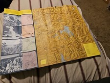 Vintage 1966 YELLOWSTONE National Park Map 50th Anniversary NPS Color Wyoming picture