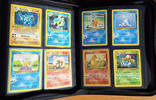 Pokémon Card Base Set Starter Binder 56 cards, 2 Holos, WOTC Vintage 1999 Bundle picture