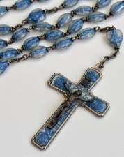 Vintage 1958 Lourdes France Centennial Alpaca Bubble Rosary Saint Bernadette picture