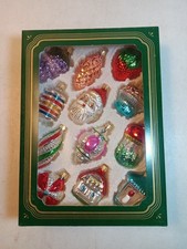 12 Vtg Kurt Adler Traditional Glass Ornaments Made In Colombia Industrias Fana picture