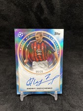 2025-26 TOPPS MUSEUM UCC ANDRIY SHEVCHENKO MARKS OF EXCELLENCE AUTO ORANGE /25 picture