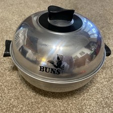 Vintage West Bend Bun Warmer Serving Oven Aluminum 3 Piece Sunbonnet Lady Apron picture