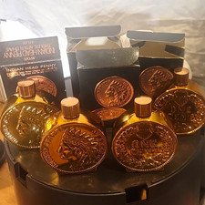 Lot of 4 Vintage Avon Indian Head Penny After Shave 4oz Slightly Used w/ Boxes picture