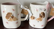 Disney x Rae Dunn LADY Lady & the Tramp Double Sided 2 Mug Set NWT picture