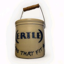 2004 Ertl Auto Sales Service Stroudsburg, PA Advertising Stoneware Crock w/Bail picture