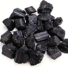 100g Natural Black Tourmaline Raw Stones Irregular Crystal Mineral Specimens picture