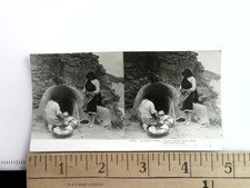 Laguna Indians Taking Bread Stereoview Keystone View Co. 1933 Southwest picture