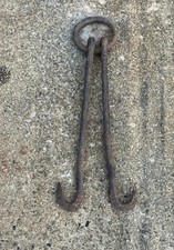 Primitive Old 1890 Style Hand Forged Iron Meat Hook Butcher Hunter Antique Hook picture