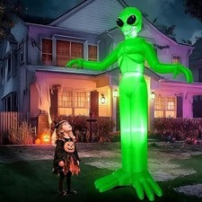 9 FT Tall Alien Halloween Inflatable Decoration Outside Blow Up Alien Inflatable picture