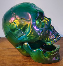 Target hyde & eek oil slick iridescent Halloween skull with movable jaw new picture