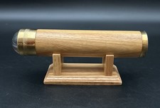 Vintage Brass & Wood Kaleidoscope & Stand Beautiful View Quality Piece In Box picture