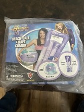 Disney Hannah Montana 20” Beach Ball And 4’ Raft Combo Purple Sealed  picture