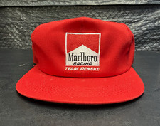 Vintage Deadstock Marlboro Racing Team Penske Red Snapback Hat Cap Made in USA picture
