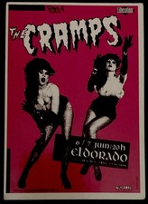 Vintage 1984 The Cramps L’Eldorado Paris Post Card Pierre Terrasson UK PUNK U191 picture