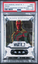 2023 UD Marvel What If? Black Diamond VISION Cosmic Stone Relics /5 - POP 1 picture