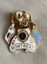 Vintage 1979 Nevada California Montreal Lions Club International Pin Enamel  picture