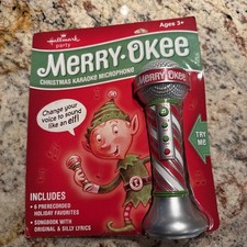 Hallmark Merry Okee Christmas Elf Sounding Karaoke Microphone New picture