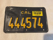1963 63 California State Motorcycle License Plate 444574 USED 1 picture