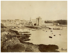 France, Saint-Servan, general view taken from the Fort de la Cité albumen print picture