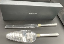 Waterford LISMORE Diamond Silver Bridal Cake Knife & Server Wedding Set NEW picture