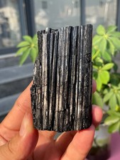 234g Rough Natural Black Tourmaline Quartz Crystal Mineral Specimen Healing picture