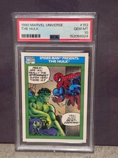 1990 IMPEL MARVEL UNIVERSE #152 THE HULK PSA 10 Spider-man Presents GEM MINT picture
