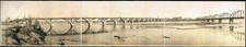 Photo:Fort Smith Arkansas 1912 Arkansas River Bridges Panoramic Photograph picture
