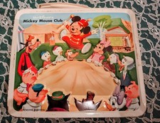 1960s Vtg METAL WALT DISNEY MICKEY MOUSE CLUB LUNCH BOX / No Thermos Aladdin picture