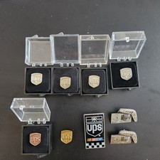 UPS Pin Lot Of 9 Vintage Corporate Service Awards NASCAR Olympics Sydney 1999 picture
