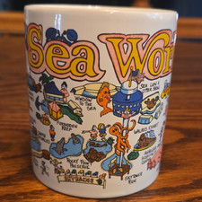 Vintage SeaWorld Souvenir Coffee Mug - California Design Works, San Diego CA picture
