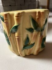 Vintage Royal Copley oval ceramic bamboo planter tiki midcentury MCM kitsch EUC picture