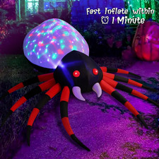 GOOSH 5 FT Halloween Spider Inflatable, Outdoor Blow Up Decoration with LEDs picture