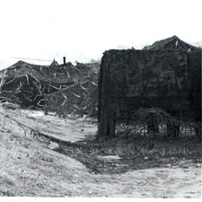 c1950s Military Outpost Camouflage Netting Bunker Snapshot Photo Radar Antenna picture