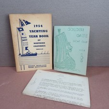 Vintage 1954 SF Bay Yachting Ephemera Lot Golden Gate GGYC Manuel Fagundes PICYA picture