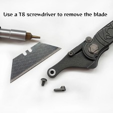 XGEDC Titanium EDC Folding Knife Handle Quick-Open Replaceable Blade Cutter picture