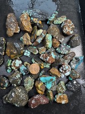 One Pound stabilized Turquoise small nuggets assorted mine picture
