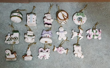16 Lenox Advent Family Celebration Christmas Tree Mini Miniature Ornaments picture