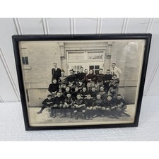 Vintage 1922 Football Team Photo Framed Antique Sports Memorabilia 10x8.5 picture