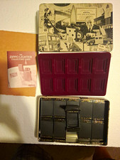 Vintage Zippo Lighter Collector Display Tin Case w/ 10 Boxes complete set picture