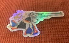 LA GUNS: Cocked & Loaded Prismatic Vinyl Sticker/Decal 4x2” TRACII Guns N Roses picture