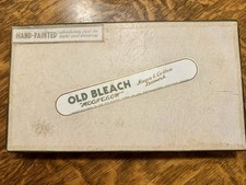 VTG Old Bleach Moonglow Damask Table Cloth Set Hunting Scene 6 Napkins NIB 1950 picture