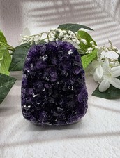 Dark Purple Uruguay Amethyst Freeform, Premium Color Crystal, Small Cut Base picture