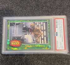 Topps 2022 Star Wars Sapphire #40 Droids Rescue Their Masters Green 18/50 picture