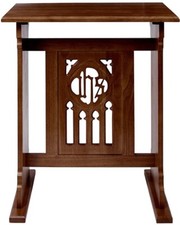 Florentine Credence Table, Walnut Stained (USUALLY SHIPS WITHIN 2 TO 3 DAYS) picture