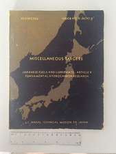 1946 WW2 MISCELLANEOUS TARGETS JAPANESE FUELS AND LUBRICAN RESTRICTED BOOKLET picture