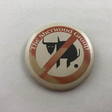 Vintage THE SHERWOOD GROUP / NO BULLSH*T Button Pin Back picture